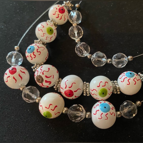 Pier 1 Jewelry - Pier 1 Imports Halloween Eyeball Bead Necklace NWT
